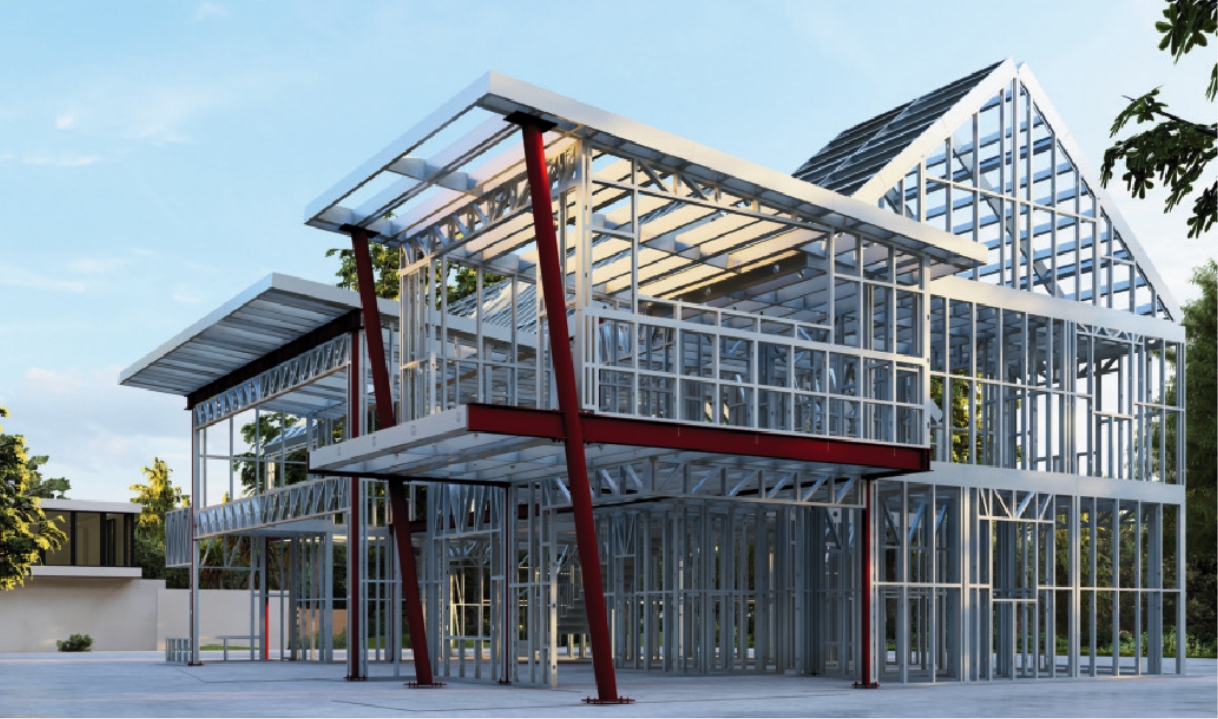 3d Render - beSteel house project -Photo Charles de Gaulle-min