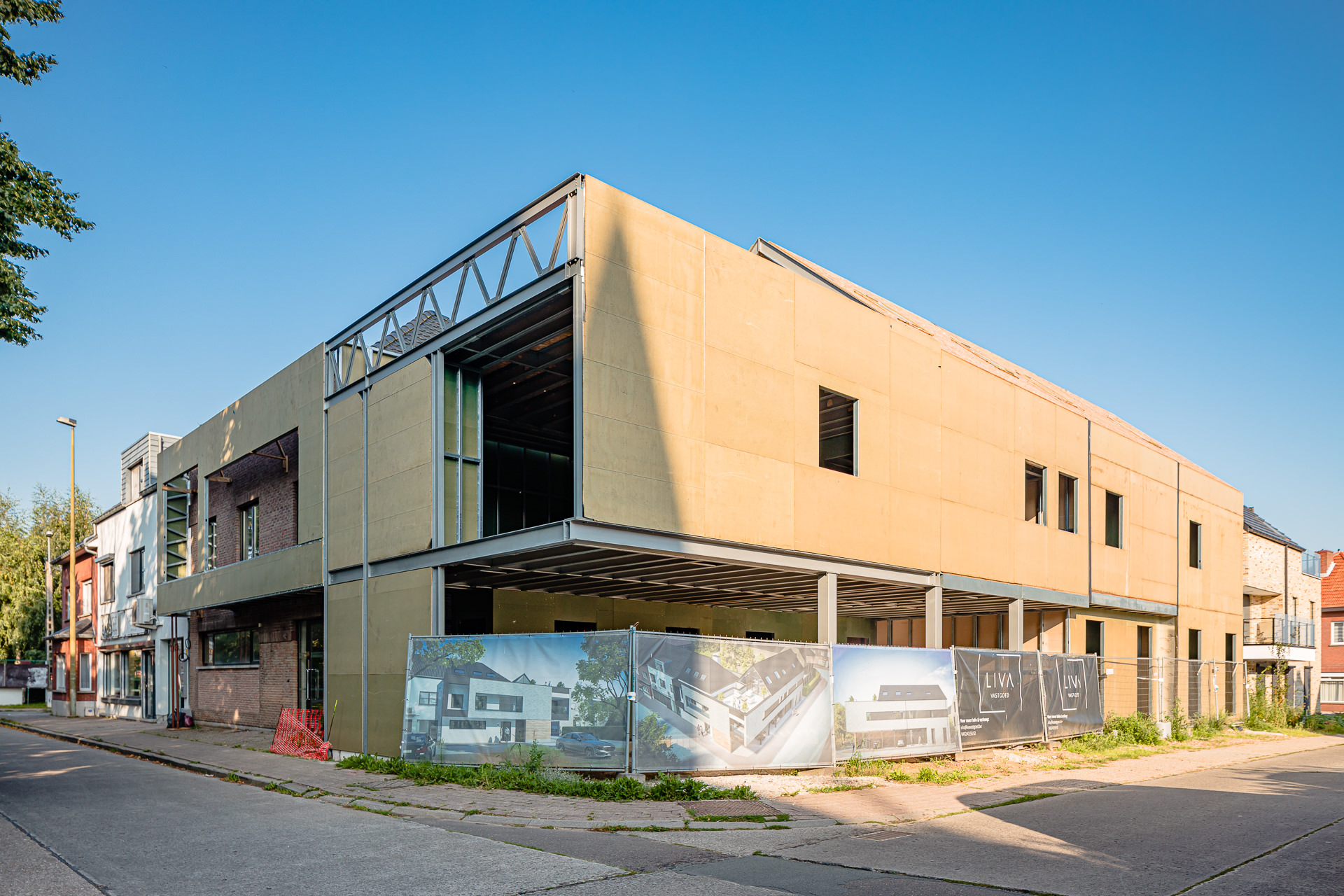 Apartment building in Schaffen in BE built by beSteel.