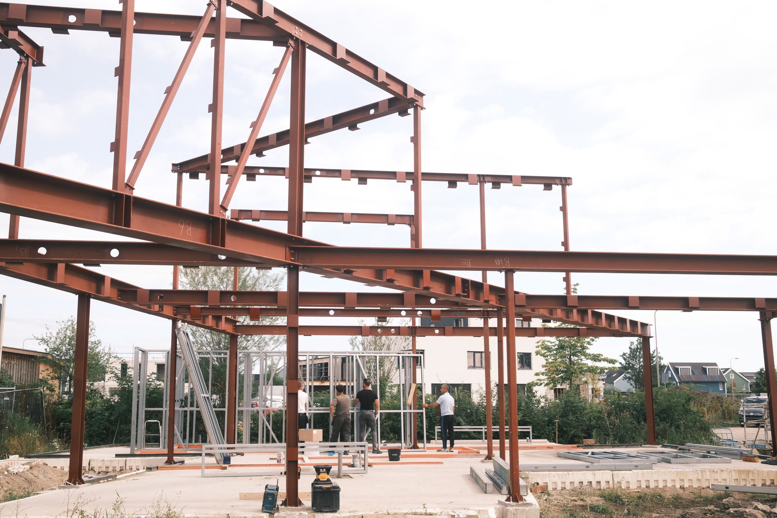 Individual family steel frame house