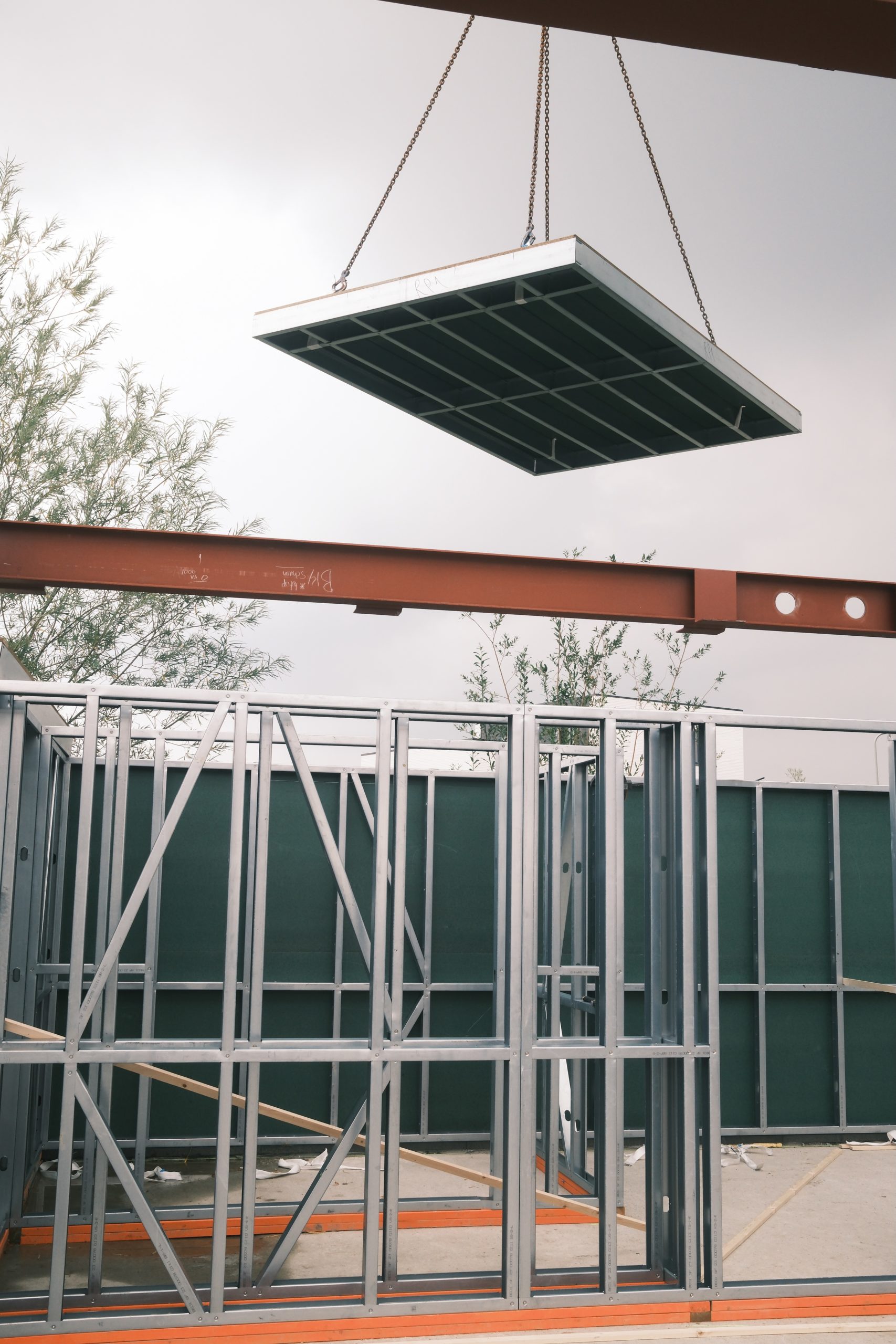 Individual family steel frame house