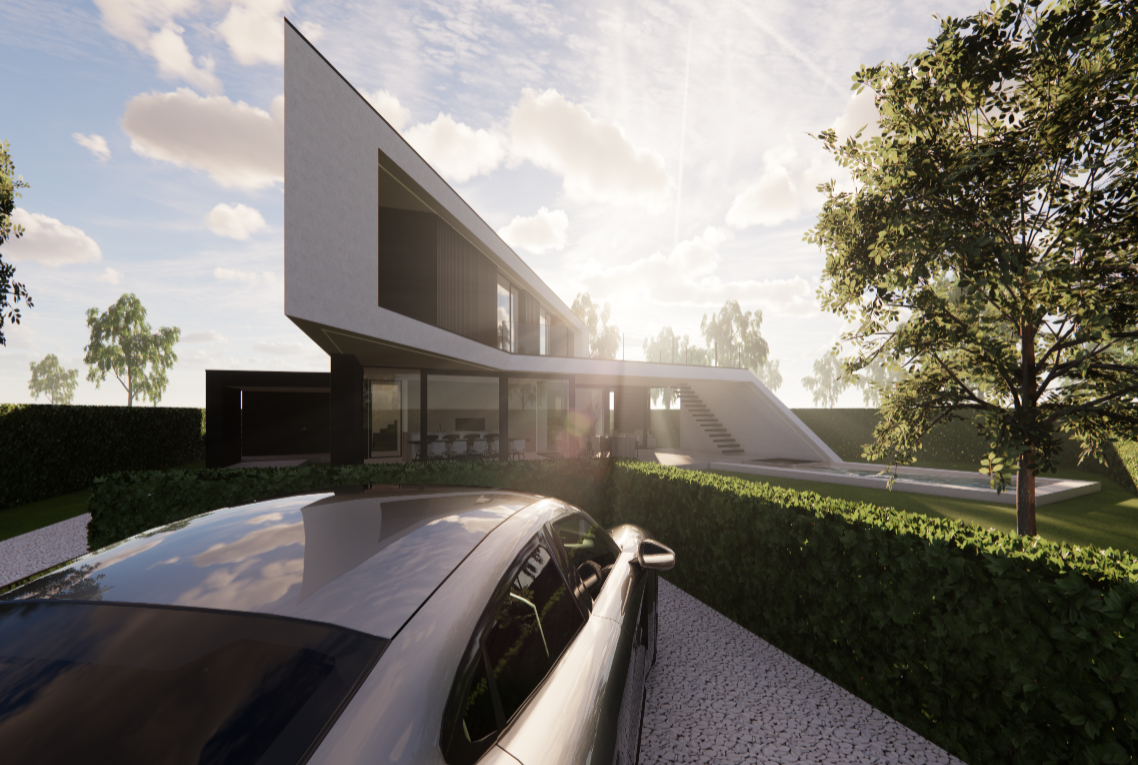 Individual family steel frame house