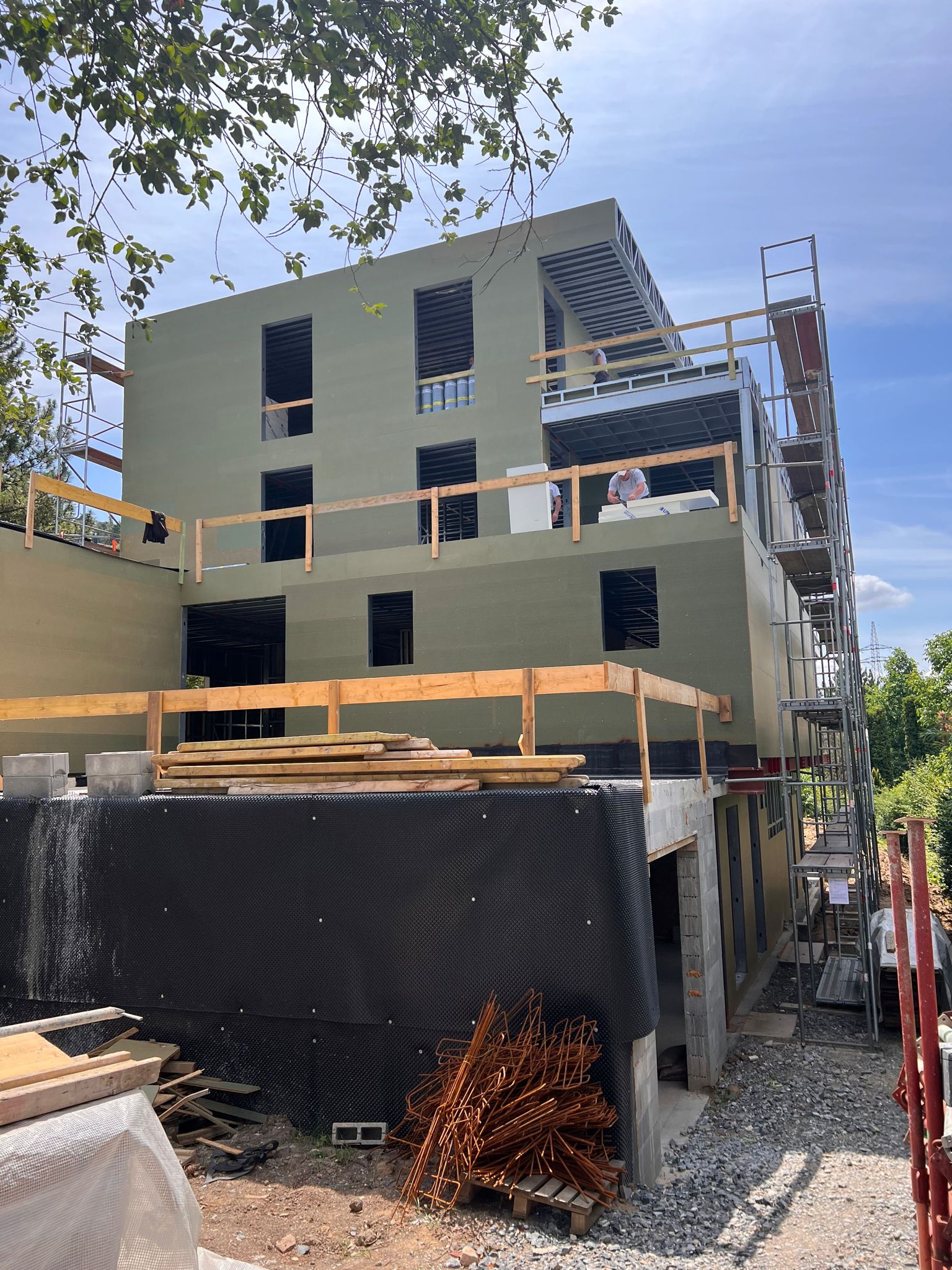 Four-storey steel frame building