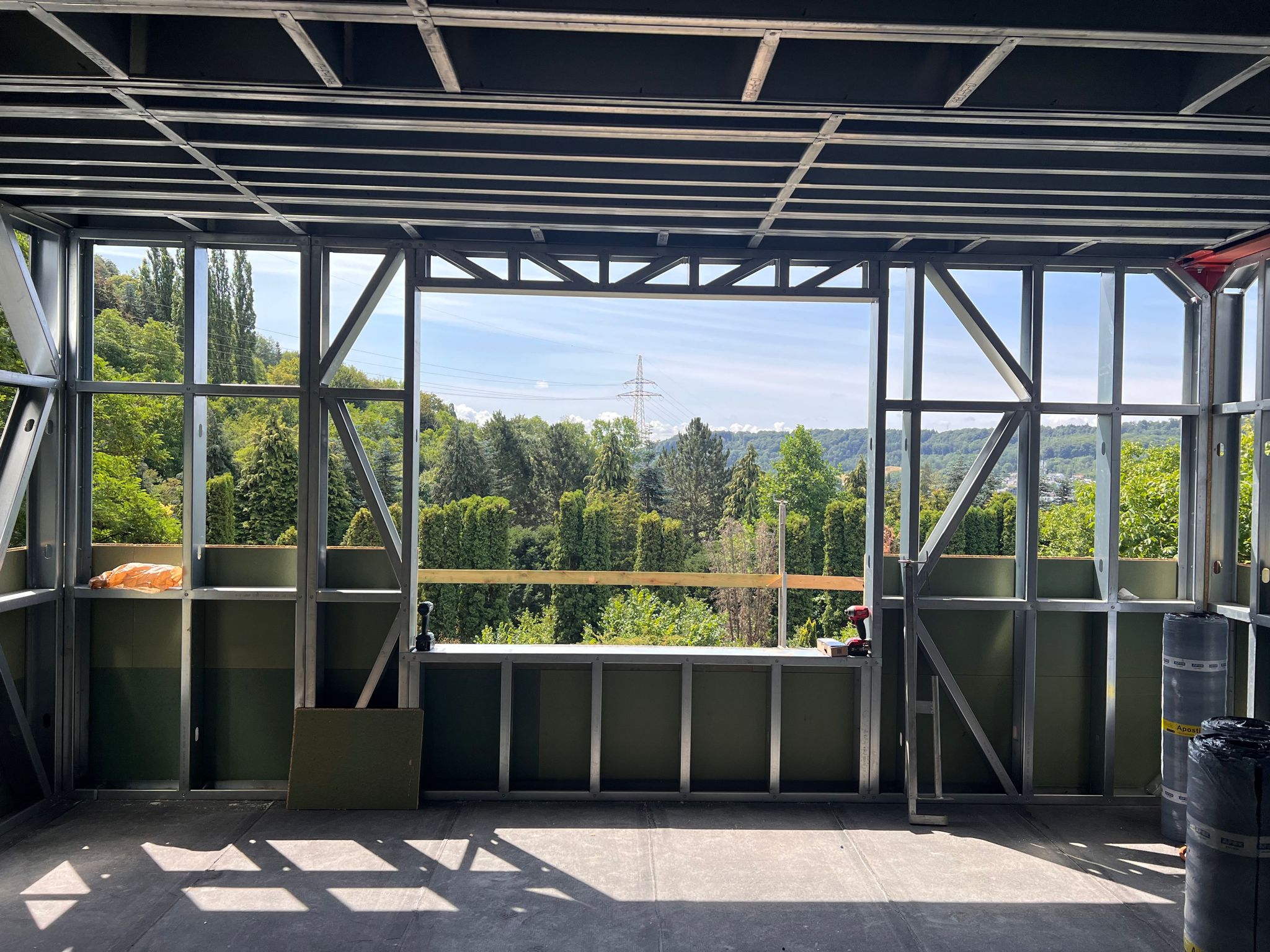 Four-storey steel frame building