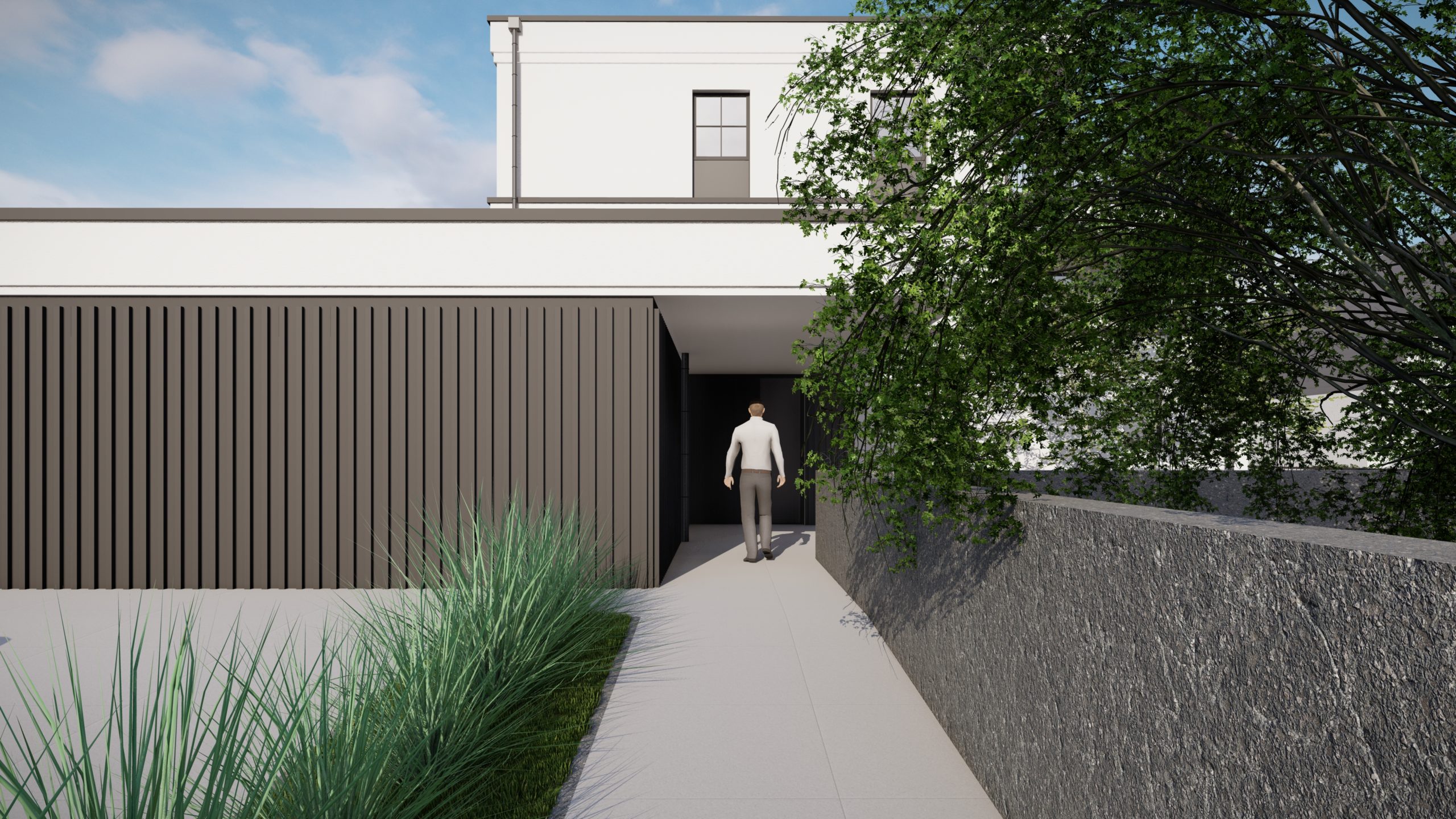 Mixed-use steel frame building