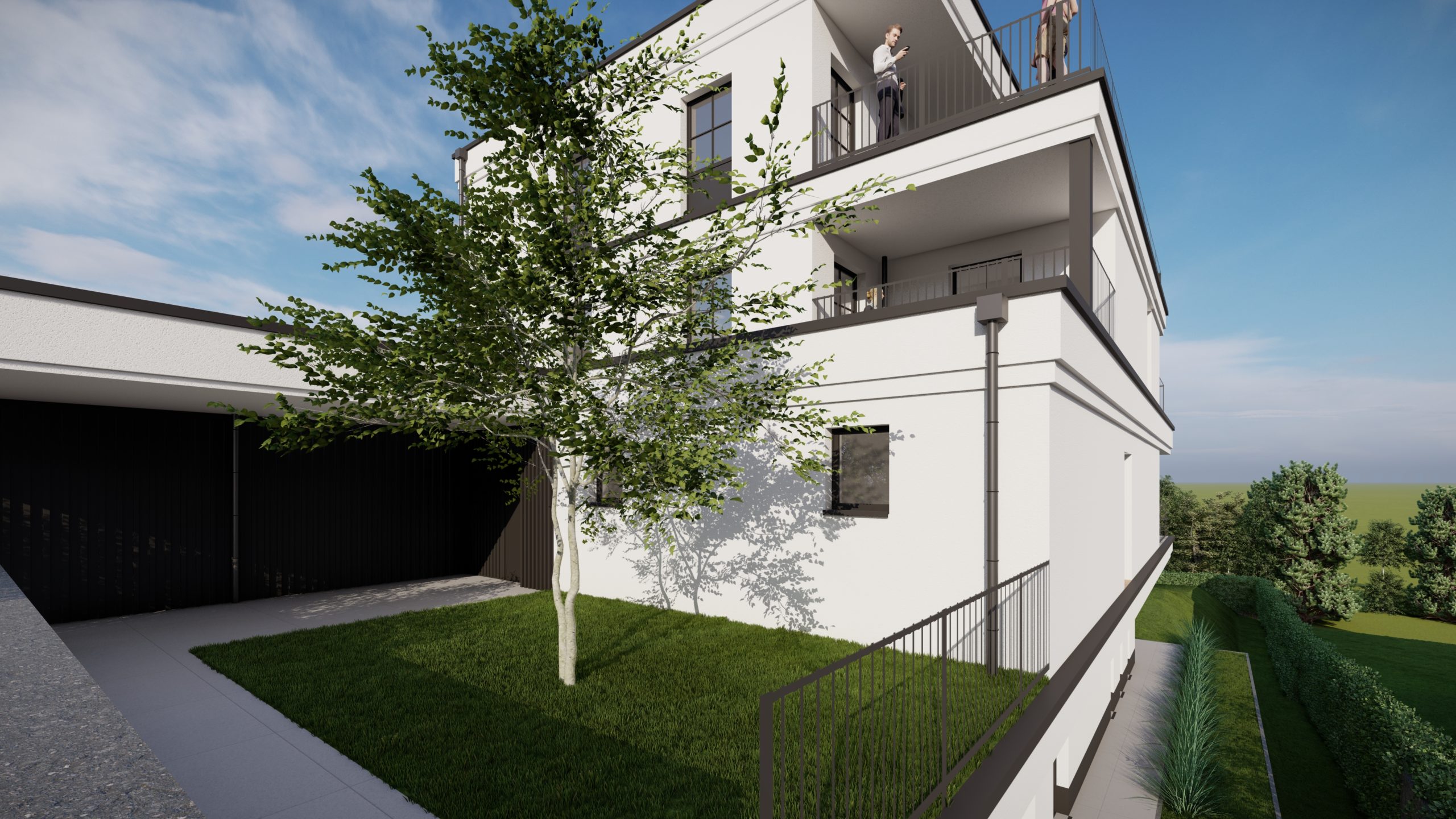 Mixed-use steel frame building