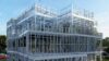 Flatpacked steel building.