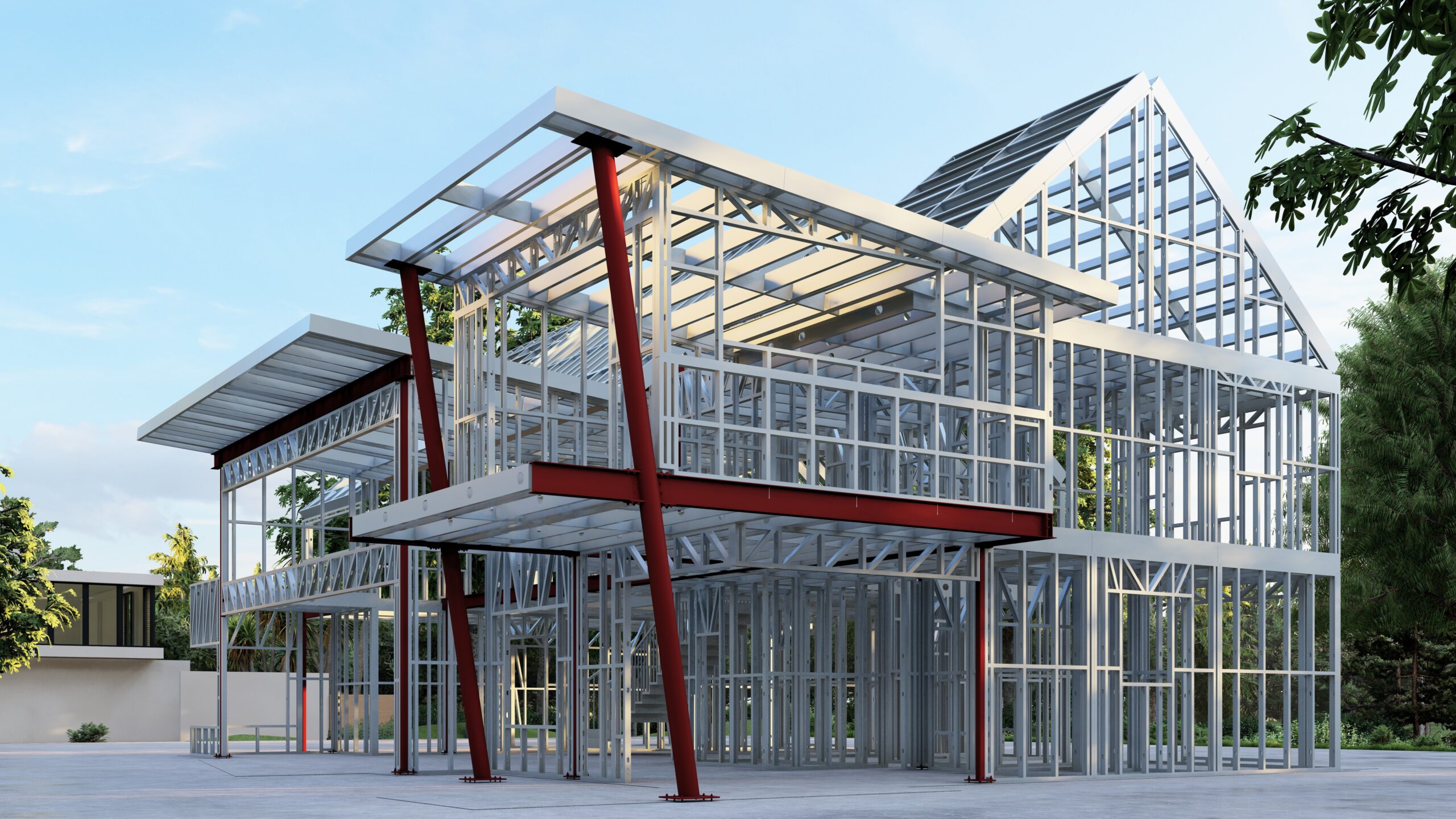 Steel frame house in Coquelles.