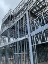 Flatpacked steel building.