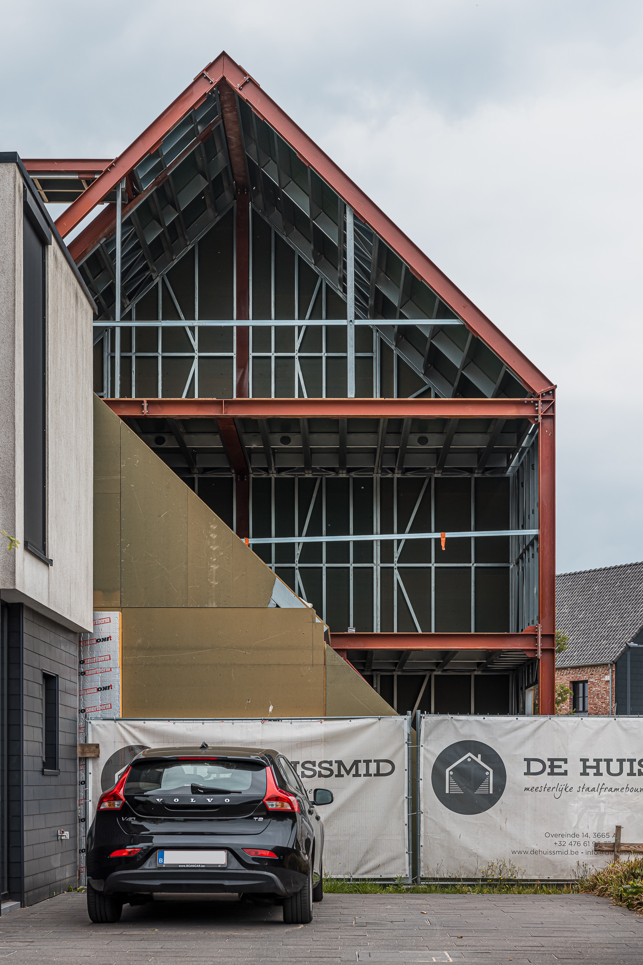 Steel frame terraced house